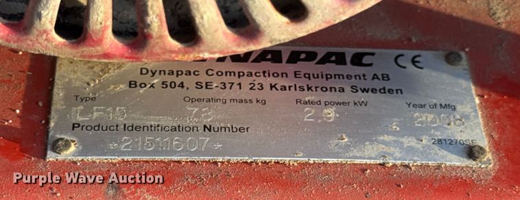 image for item EH7448 2008 Dynapac LF15 plate compactor