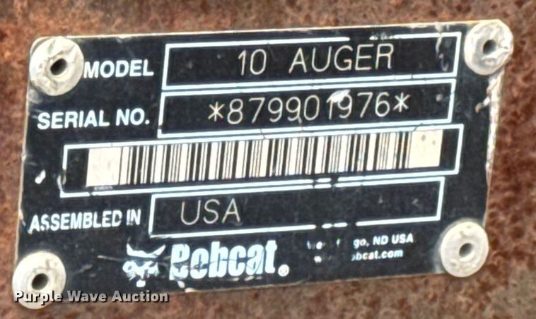 image for item EH7468 Bobcat 10 Auger compact utility loader auger attachment