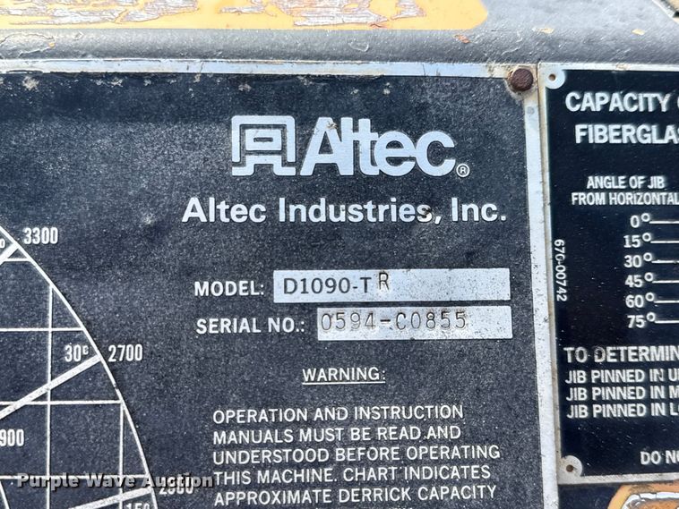 image for item EM8096 1995 International 4900 digger derrick truck