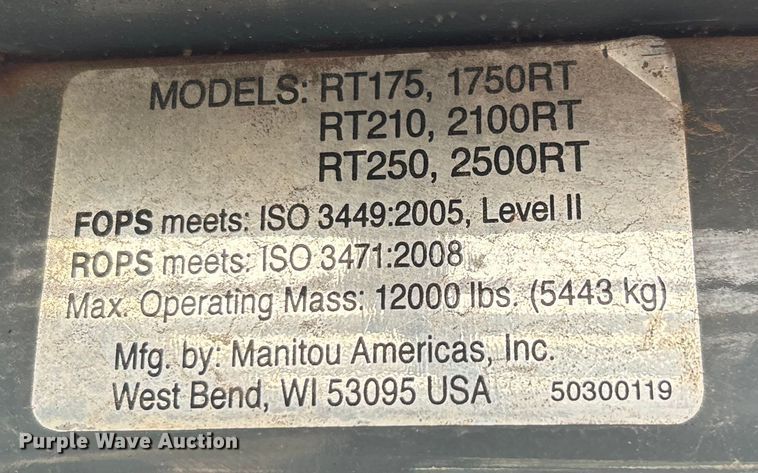 image for item EN5561 2016 Mustang 2500RT tracked skid steer loader