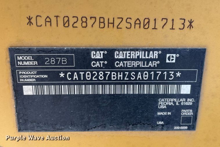 image for item EN5562 2005 Caterpillar 287B tracked skid steer loader