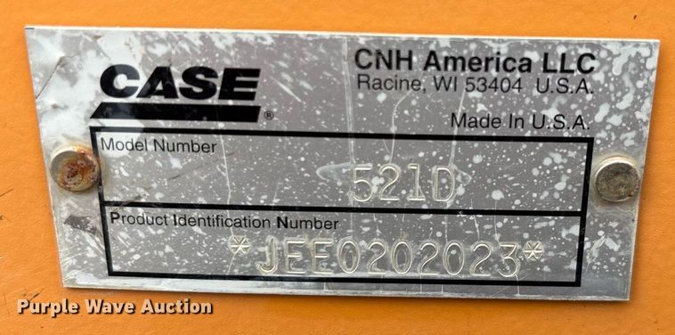 image for item EN5567 2008 Case 521D  wheel loader