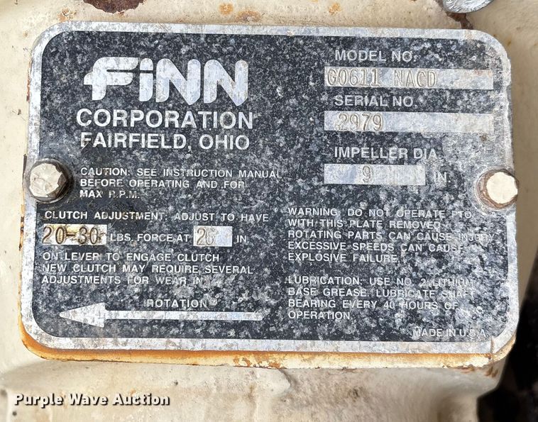 image for item EN5570 2015 Finn T90T39  hydroseeder