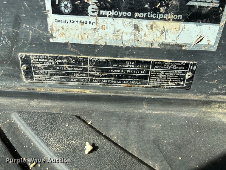 image for item EN5577 2018 Case 521G wheel loader