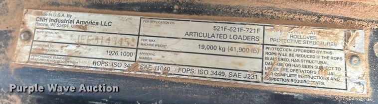 image for item EN5578 2015 Case 621F wheel loader