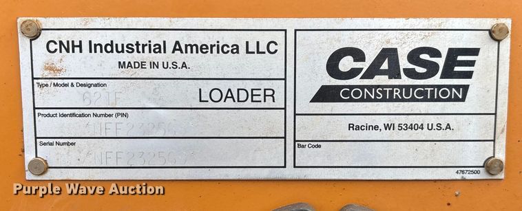 image for item EN5578 2015 Case 621F wheel loader