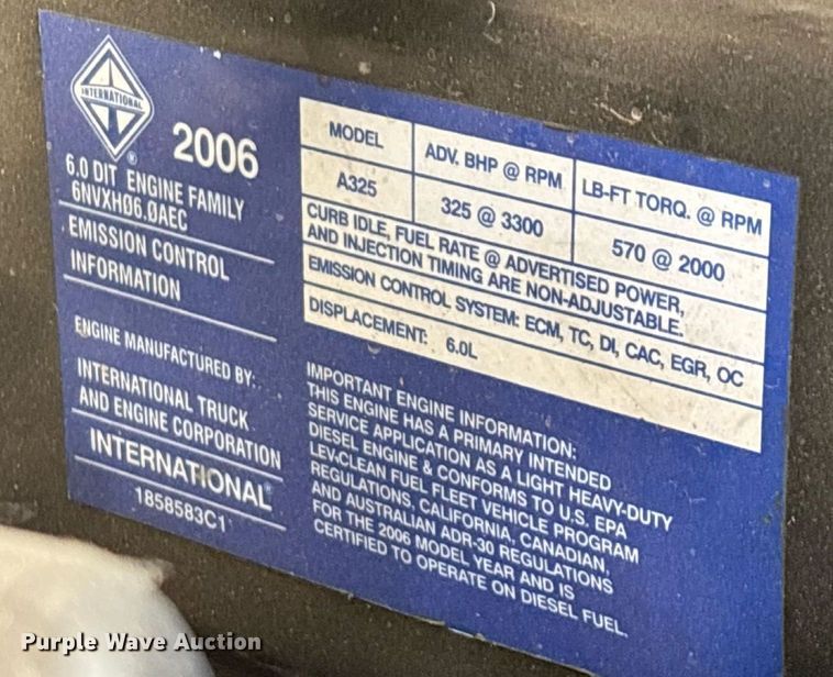 image for item EN5580 2006 Ford F450 Super Duty utility / service truck