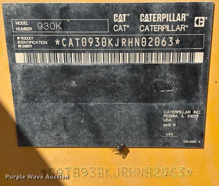 image for item EP0536 2013 Caterpillar 930K wheel loader