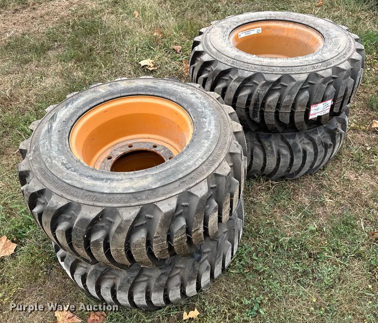 image for item ER0028 (4) Galaxy 12x16.5 skid steer tires and wheels