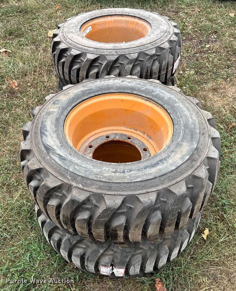 image for item ER0028 (4) Galaxy 12x16.5 skid steer tires and wheels