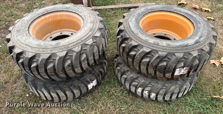 image for item ER0028 (4) Galaxy 12x16.5 skid steer tires and wheels