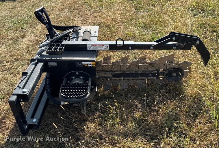 image for item ER0041 John Deere TR36B skid steer trencher
