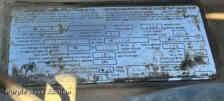 image for item ET3108 1995 Mack DM688S dump truck