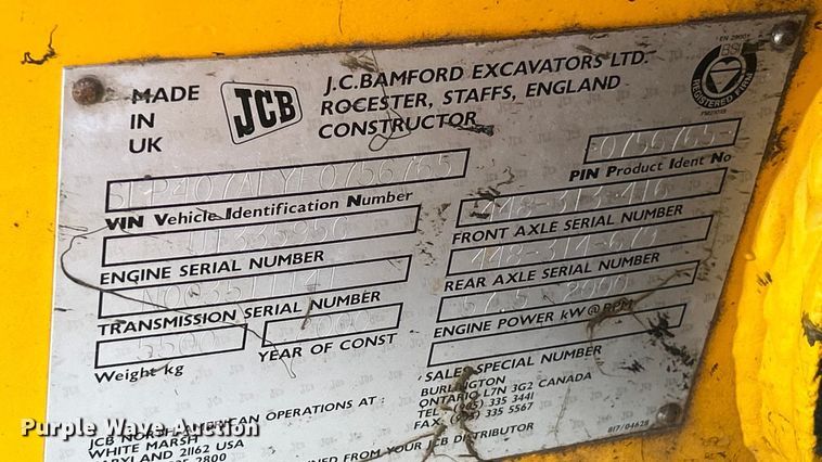 image for item ET3126 2000 JCB 407 wheel loader