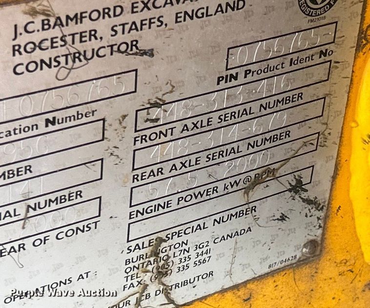 image for item ET3126 2000 JCB 407 wheel loader