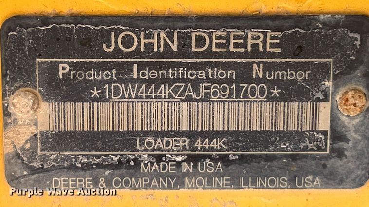 image for item ET3132 2018 John Deere 444K wheel loader