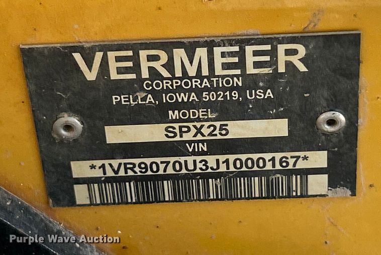 image for item ET3153 2018 Vermeer SPX25 cable plow