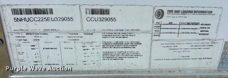 image for item ET3165 2015 Continental Cargo fiber optic splicing trailer