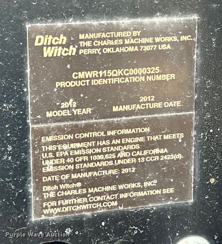 image for item ET3169 2012 Ditch Witch RT115 Quad rock saw