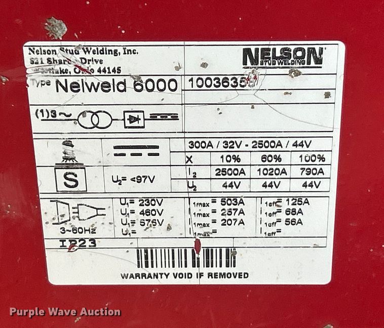 image for item ET3486 Nelson Nelweld 6000 welder