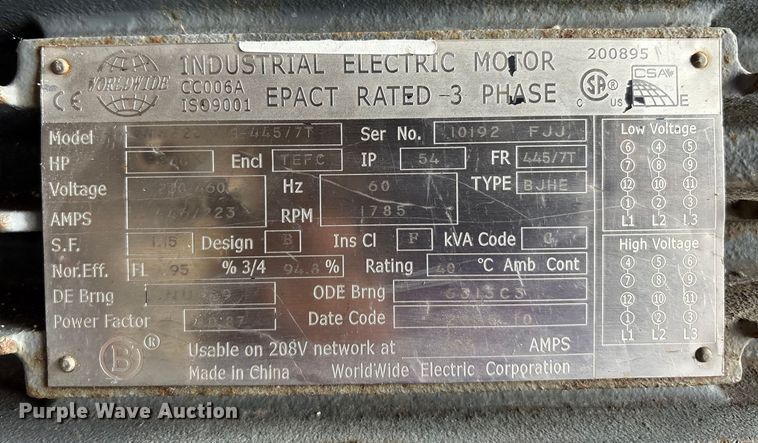 image for item ET4537 Industrial WWE 200-16-445/7T electric motor