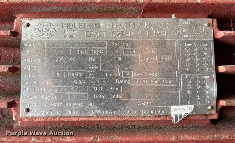 image for item ET4538 Industrial WWE200 18-445/7T electric motor