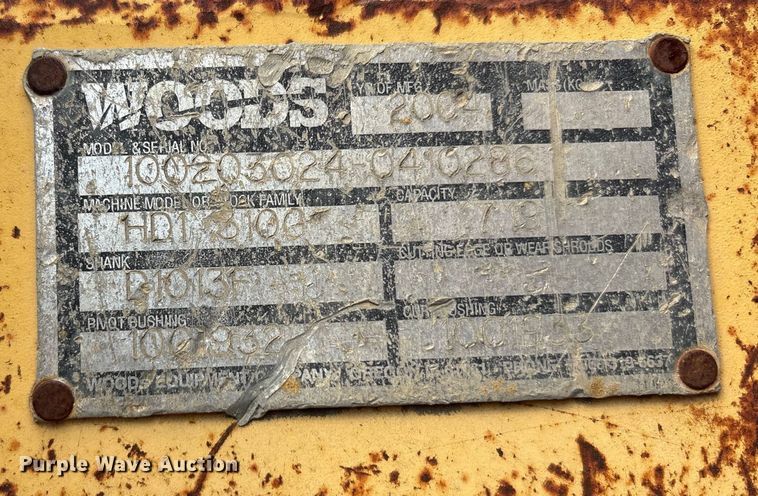 image for item EU0087 2004 Woods excavator bucket