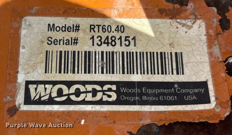 image for item EU0088 Woods RT60.40 tiller