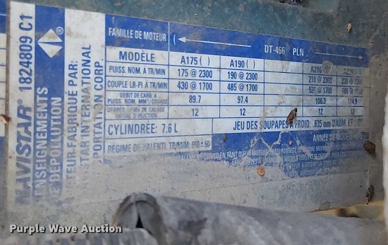 image for item EU2507 1995 International 4700 drilling rig truck