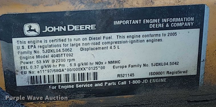 image for item EU2514 2006 John Deere 210LE landscape tractor