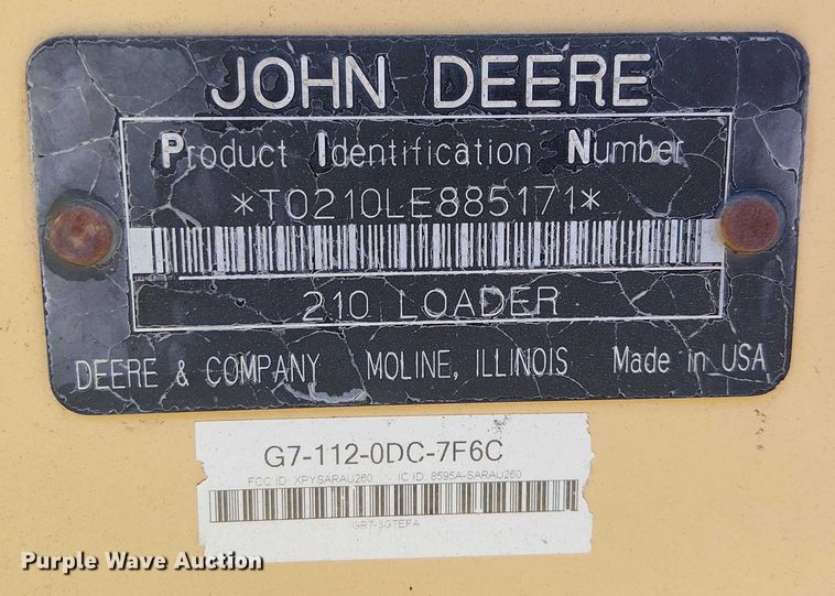 image for item EU2514 2006 John Deere 210LE landscape tractor