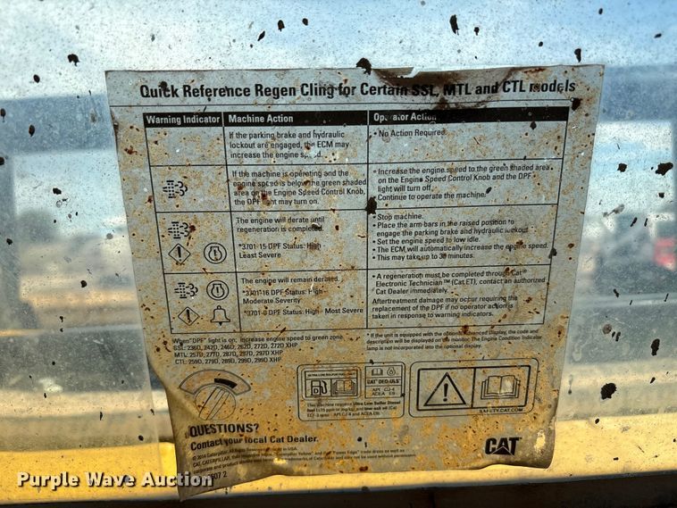 image for item EU4617 2019 Caterpillar 259D3 tracked skid steer loader