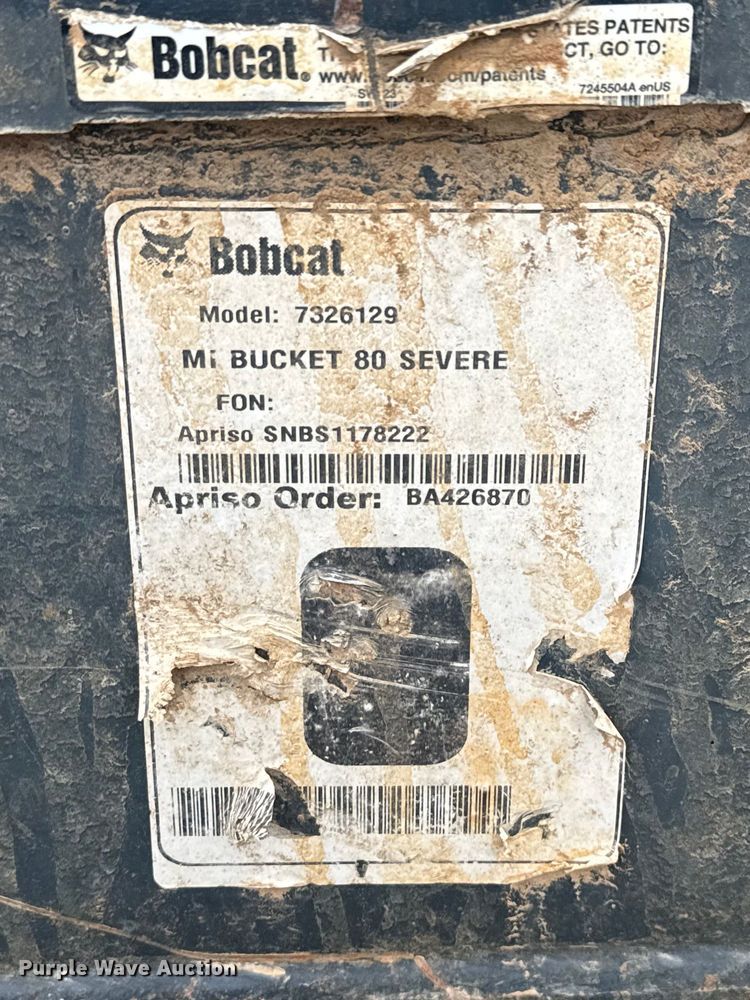 image for item EV1825 Bobcat 80 Severe Duty Skid steer bucket