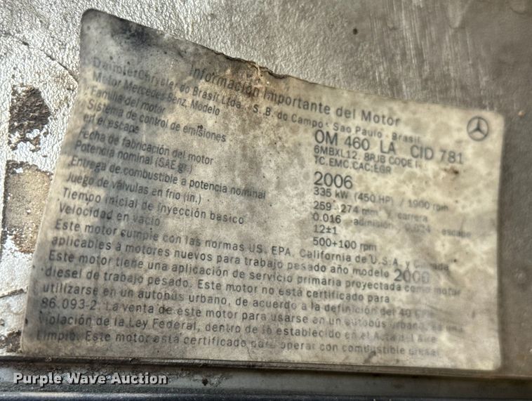 image for item EV1845 2006 Sterling L9500 dump truck