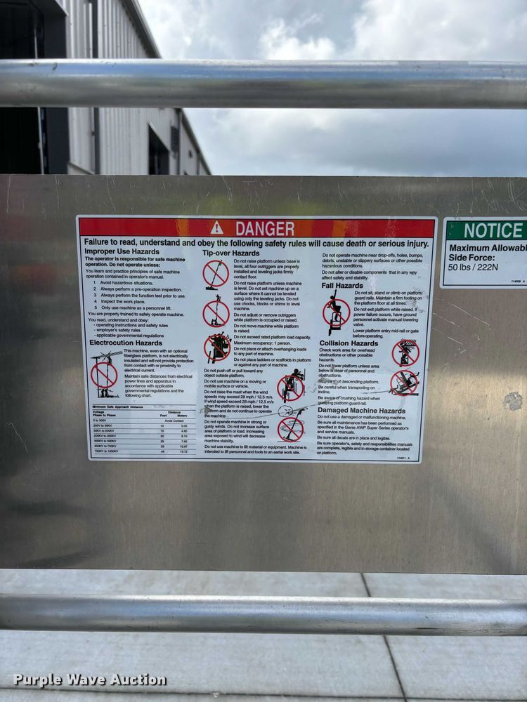 image for item FB9471 2020 Genie AWP-30S vertical lift