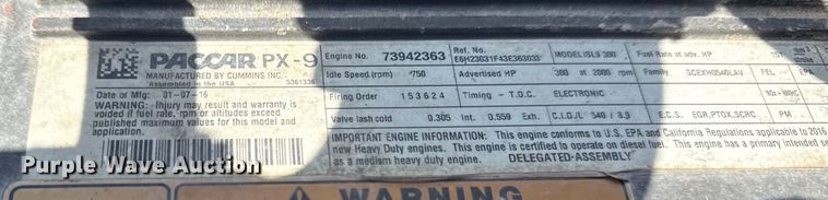 image for item NU9552 2017 Kenworth T370 vacuum truck