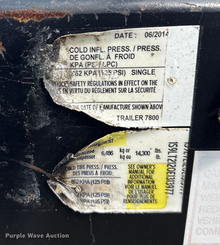 image for item NU9587 2014 SDP Manufacturing  utility trailer