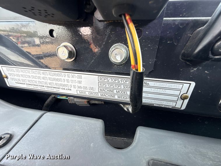 image for item NU9589 2023 Yanmar VIO35-6A mini excavator