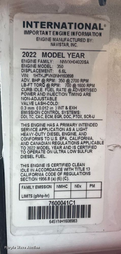 image for item NU9595 2022 Chevrolet Silverado 5500HD dump truck