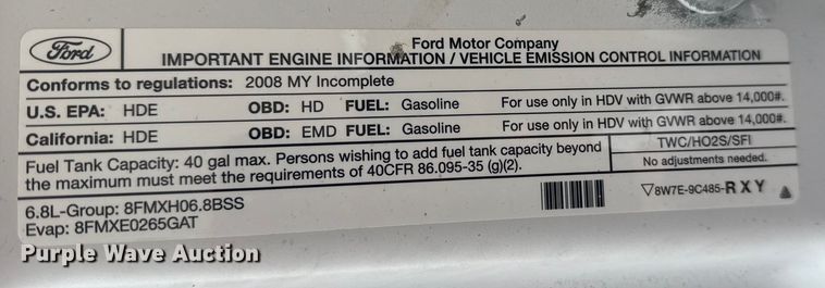 image for item NU9604 2008 Ford F450 Super Duty bucket truck