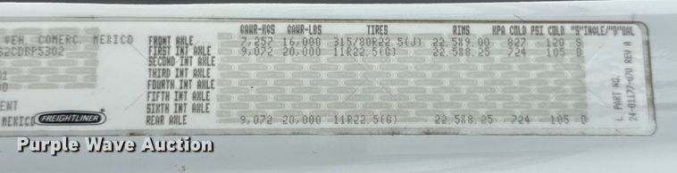 image for item NU9614 2012 Freightliner Business Class M2 crane truck