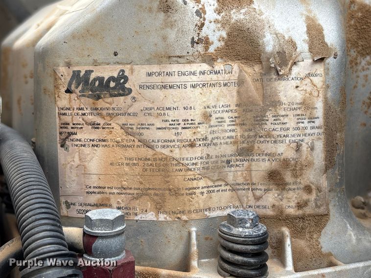 image for item YA0851 2007 Mack CTP713 dump truck