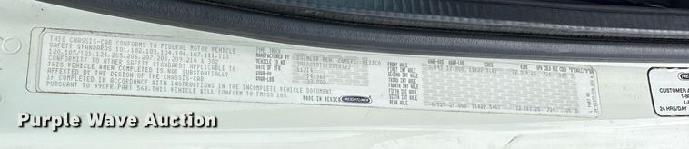 image for item YA0943 2015 Freightliner  M2 truck chassis with Finn MBX10 material blower