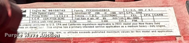 image for item YA1012 2024 Freightliner Business Class M2 street sweeper truck