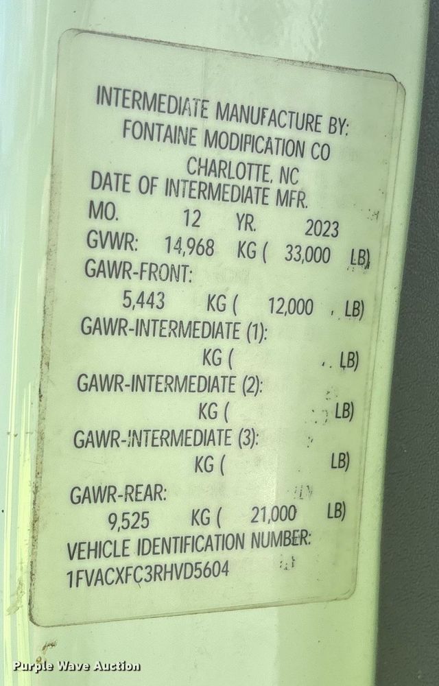 image for item YA1012 2024 Freightliner Business Class M2 street sweeper truck