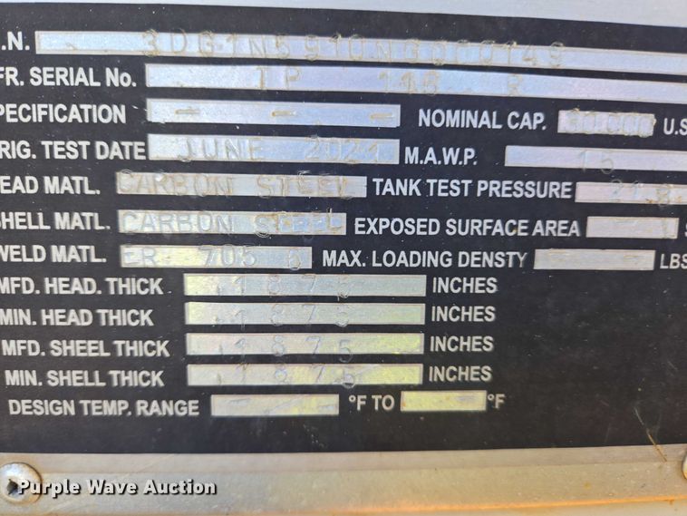 image for item YA1058 2022 Gallegos pneumatic dry bulk trailer