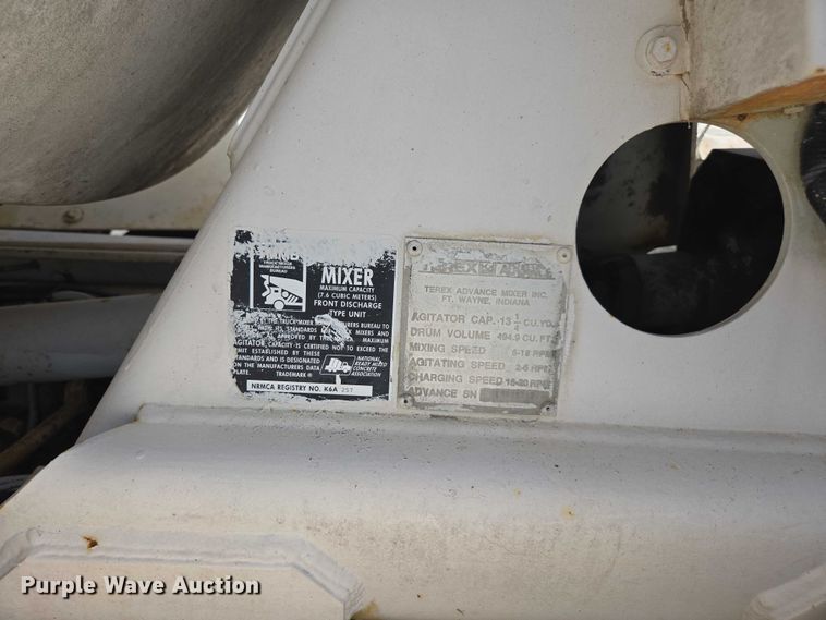 image for item YA1059 2005 Terex Advance ready mix truck