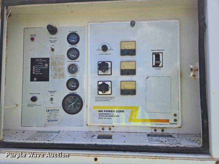 image for item YA1061 2005 MQ Power Whisperwatt generator