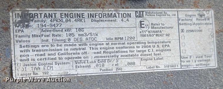 image for item YA1063 2005 Caterpillar TH580B telehandler