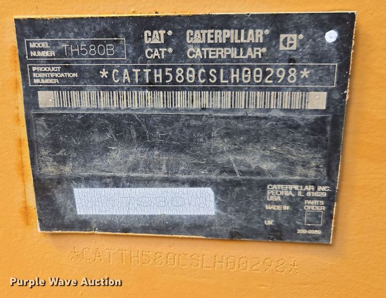 image for item YA1063 2005 Caterpillar TH580B telehandler